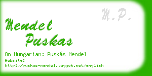 mendel puskas business card